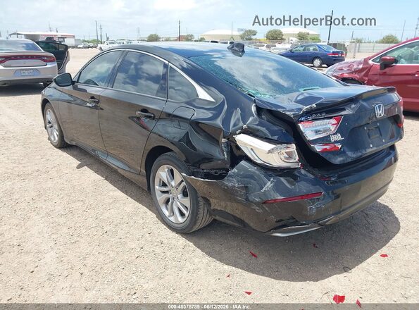 1HGCV1F14JA095700 2018 HONDA ACCORD Black Trasero izquierdo