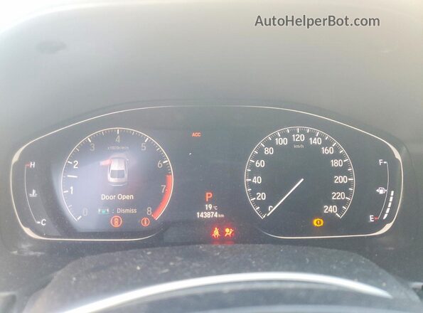 1HGCV1F14JA809342 2018 HONDA ACCORD White ხელსაწყოთა პანელის ხედი