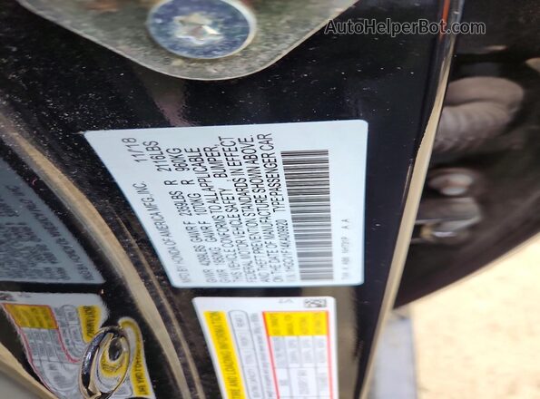 1HGCV1F14KA009920 2019 HONDA ACCORD Black ძრავის განყოფილების ხედი