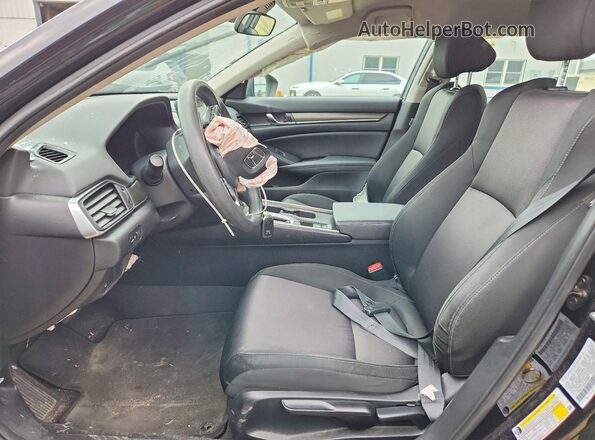 1HGCV1F14KA009920 2019 HONDA ACCORD Black წინა სალონის ხედი