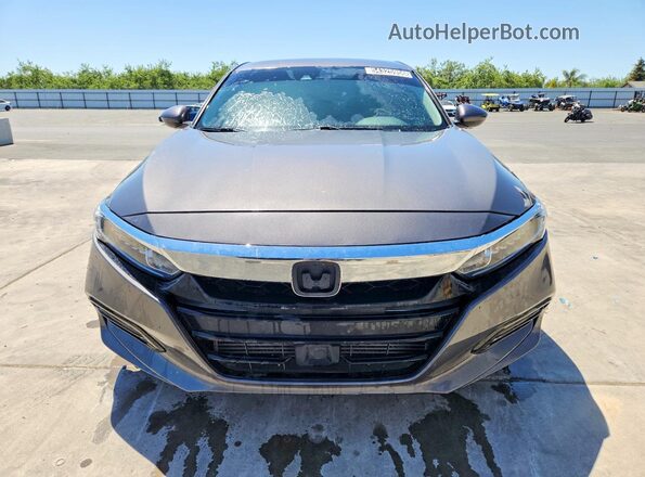 1HGCV1F14KA075450 2019 HONDA ACCORD Gray Widok z przodu