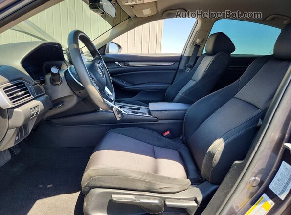 1HGCV1F14KA075450 2019 HONDA ACCORD Gray Widok wnętrza z przodu