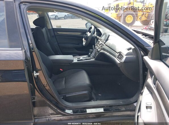 1HGCV1F14KA108740 2019 HONDA ACCORD Black Widok wnętrza z przodu