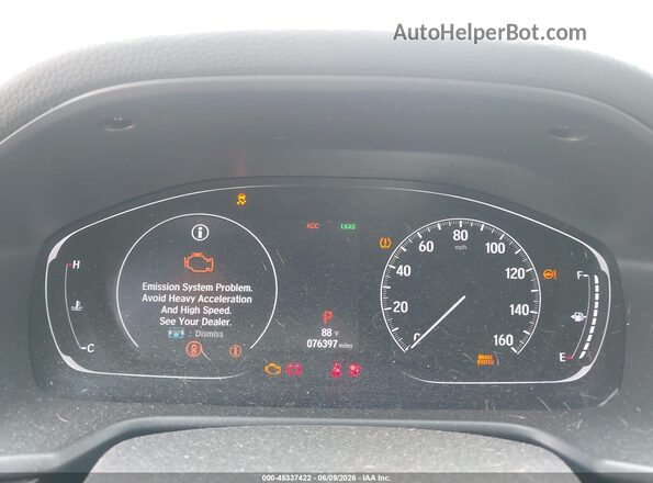 1HGCV1F14KA122721 2019 HONDA ACCORD Gray Widok tylnych siedzeń