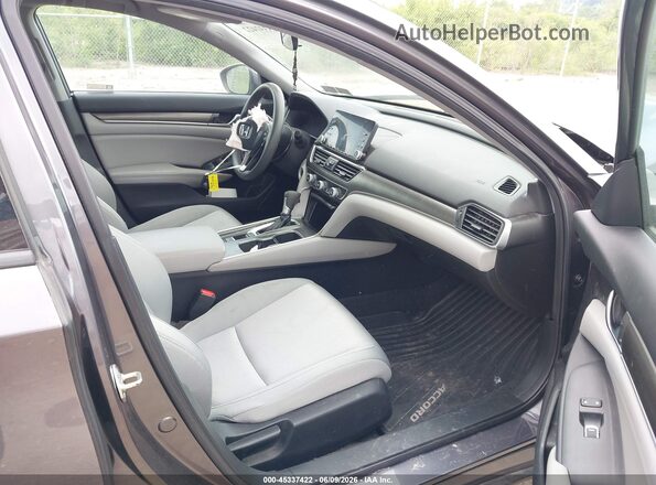 1HGCV1F14KA122721 2019 HONDA ACCORD Gray Widok wnętrza z przodu
