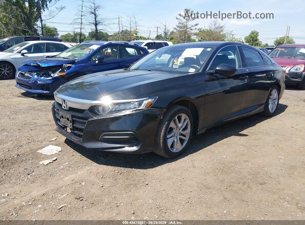 1HGCV1F14KA141169 2019 HONDA ACCORD Black წინა მარცხენა ხედი სამი მეოთხედიდან