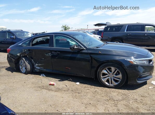 1HGCV1F14KA141169 2019 HONDA ACCORD Black უკანა სალონის ხედი