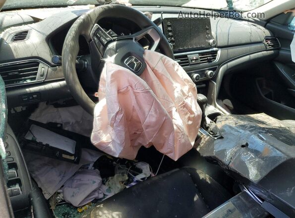 1HGCV1F14KA159722 2019 HONDA ACCORD Black Առջևի վահանակի տեսք
