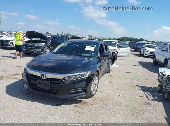1HGCV1F14LA006033 2020 HONDA ACCORD Black Առջևի ձախ երեք քառորդ տեսարան