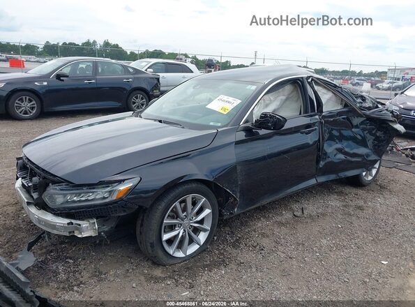 1HGCV1F14MA046579 2021 HONDA ACCORD Black Передня ліва чверть