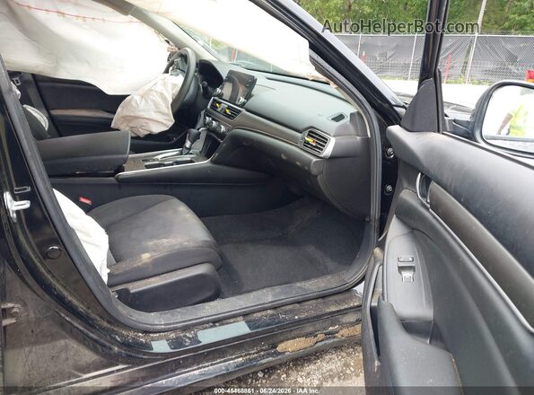 1HGCV1F14MA046579 2021 HONDA ACCORD Black Вид салону спереду