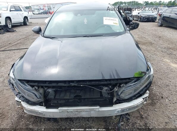 1HGCV1F14MA046579 2021 HONDA ACCORD Black Вид щитка приладів