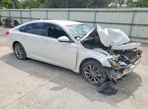 1HGCV1F14MA055069 2021 HONDA ACCORD Белый Передняя правая четверть