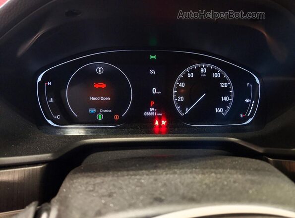 1HGCV1F14MA067920 2021 HONDA ACCORD Red Вид щитка приладів