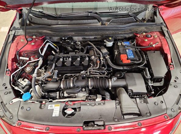 1HGCV1F14MA067920 2021 HONDA ACCORD Red Вид задньої частини салону