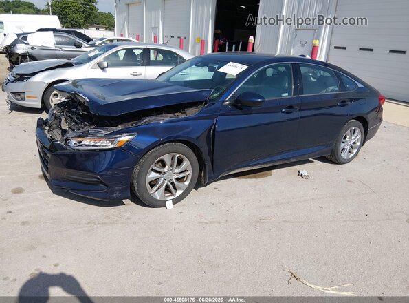 1HGCV1F15JA061264 2018 HONDA ACCORD Blue წინა მარცხენა ხედი სამი მეოთხედიდან