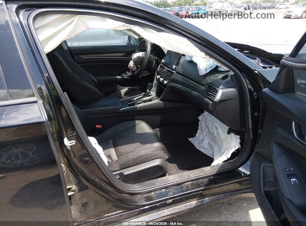 1HGCV1F15JA267622 2018 HONDA ACCORD Black Widok wnętrza z przodu