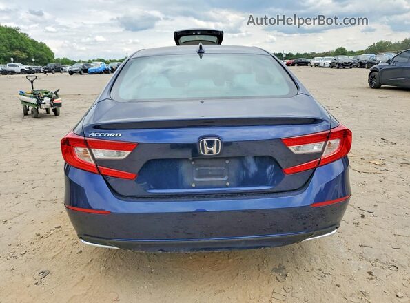 1HGCV1F15KA026841 2019 HONDA ACCORD Blue Հետևի տեսք