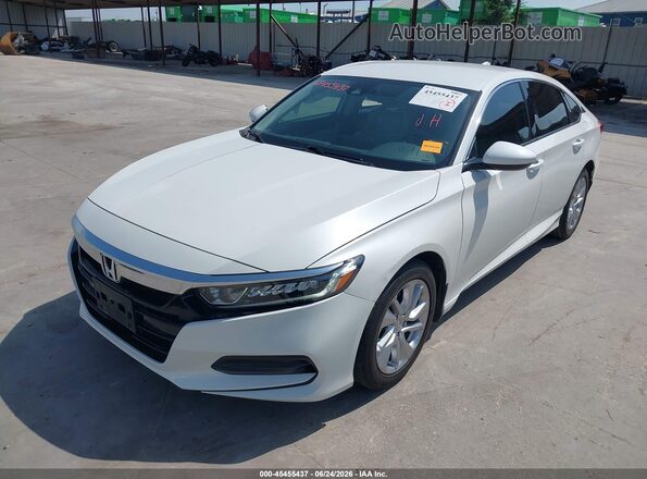 1HGCV1F15KA073349 2019 HONDA ACCORD Белый Передняя левая четверть