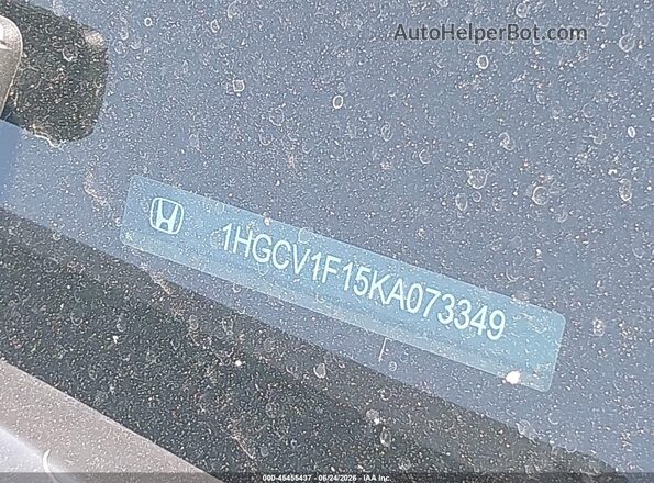 1HGCV1F15KA073349 2019 HONDA ACCORD Белый 