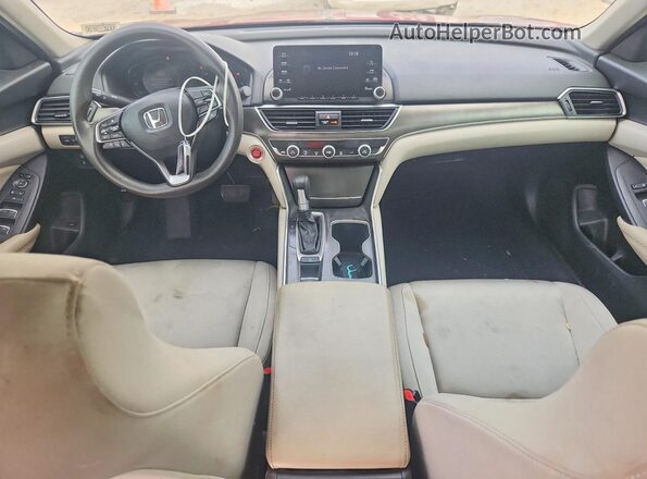 1HGCV1F15KA114434 2019 HONDA ACCORD Red Dashboard view