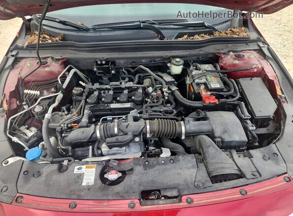 1HGCV1F15KA114434 2019 HONDA ACCORD Red Rear interior view