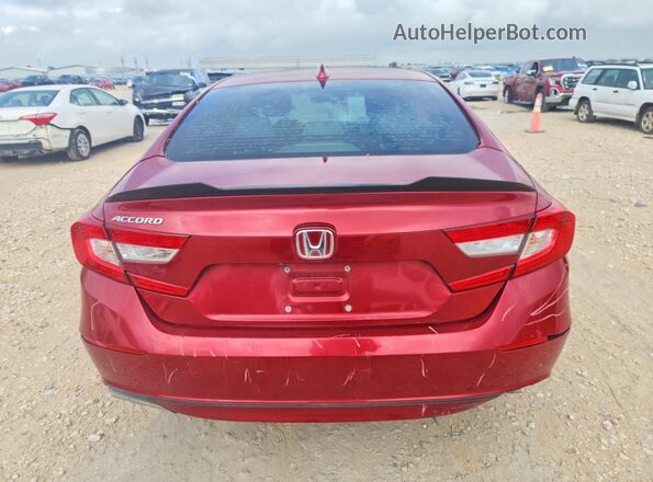 1HGCV1F15KA114434 2019 HONDA ACCORD Red Rear view