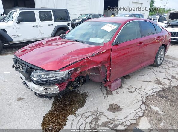 1HGCV1F15LA045102 2020 HONDA ACCORD Темно-бордовый Передняя левая четверть
