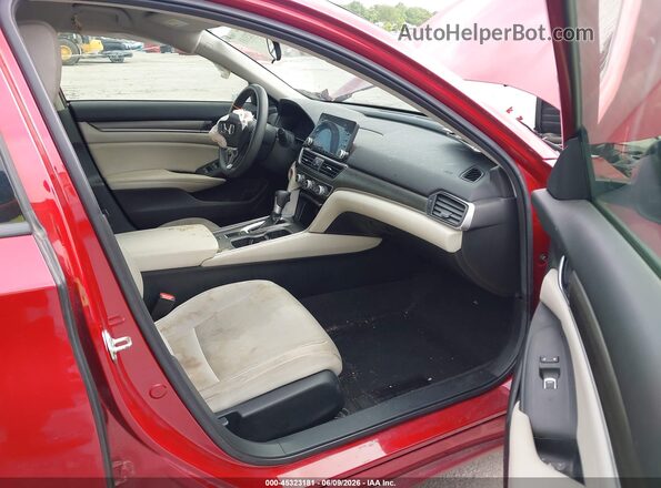 1HGCV1F15LA045102 2020 HONDA ACCORD Темно-бордовый Вид салона спереди