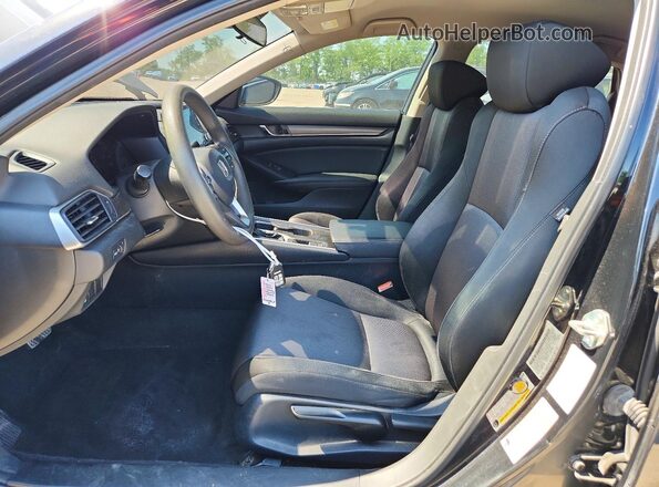 1HGCV1F15LA088788 2020 HONDA ACCORD Black წინა სალონის ხედი