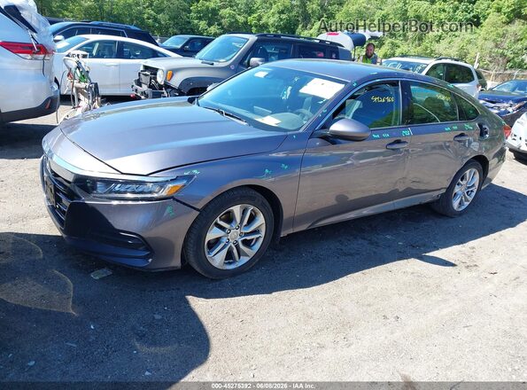 1HGCV1F16JA268407 2018 HONDA ACCORD Gray Vista tres cuartos delantera izquierda