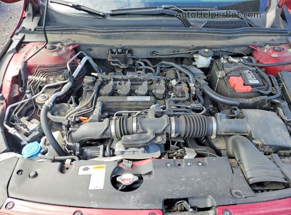 1HGCV1F16KA014956 2019 HONDA ACCORD Maroon Rear interior view