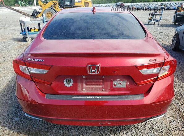1HGCV1F16KA014956 2019 HONDA ACCORD Maroon Rear view