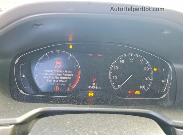1HGCV1F16KA014956 2019 HONDA ACCORD Maroon Instrument cluster view