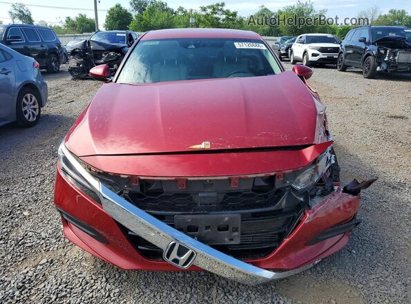 1HGCV1F16KA014956 2019 HONDA ACCORD Maroon Front view