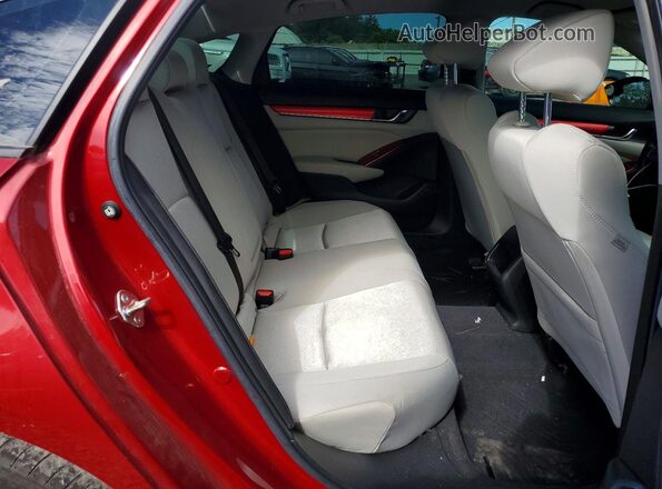 1HGCV1F16KA014956 2019 HONDA ACCORD Maroon Rear seats view