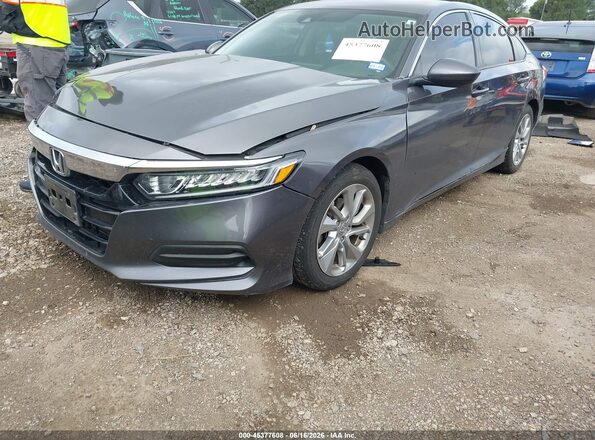 1HGCV1F16KA083582 2019 HONDA ACCORD Gray Передня ліва чверть