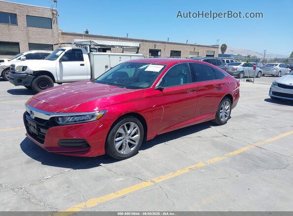1HGCV1F16LA086709 2020 HONDA ACCORD Red წინა მარცხენა ხედი სამი მეოთხედიდან