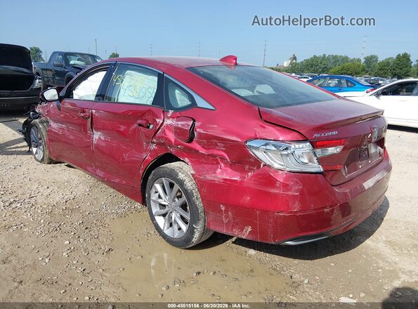 1HGCV1F16MA052058 2021 HONDA ACCORD Red Հետևի ձախ