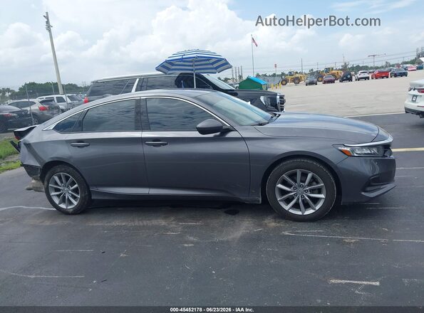 1HGCV1F16MA090700 2021 HONDA ACCORD Gray Вид задньої частини салону