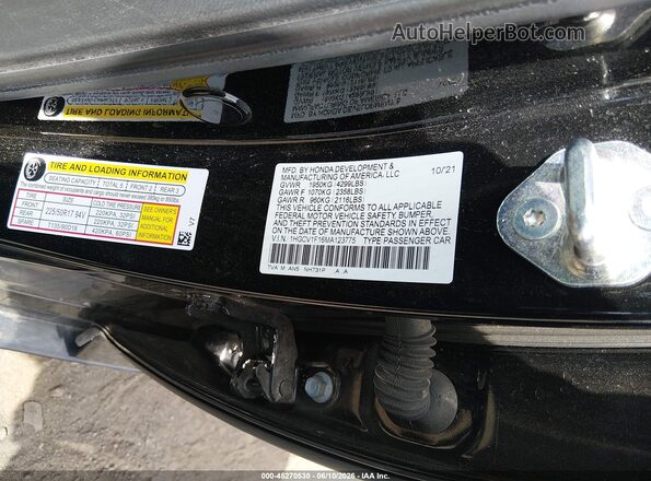 1HGCV1F16MA123775 2021 HONDA ACCORD Black Vista del compartimento del motor