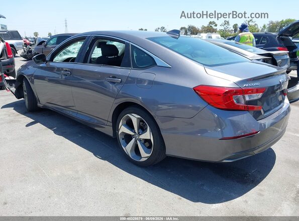 1HGCV1F17JA000787 2018 HONDA ACCORD Gray Հետևի ձախ