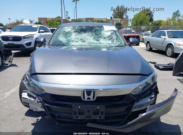 1HGCV1F17JA000787 2018 HONDA ACCORD Gray Սարքավորումների վահանակի տեսք
