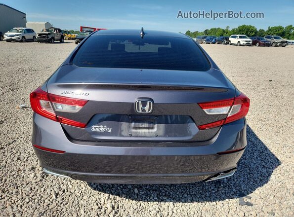 1HGCV1F17JA075991 2018 HONDA ACCORD Gray Հետևի տեսք