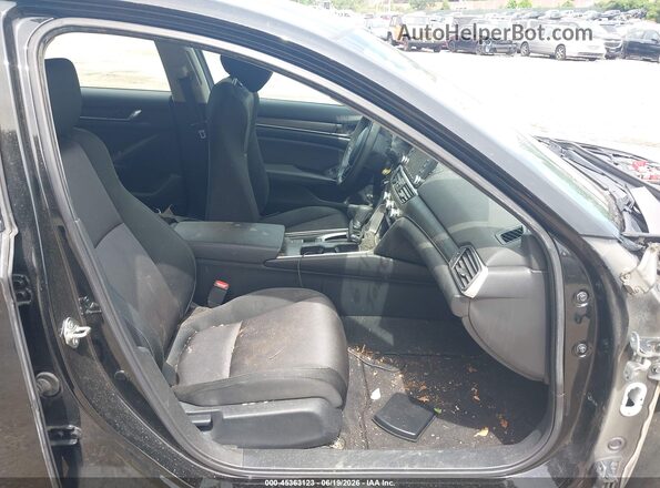 1HGCV1F17KA015968 2019 HONDA ACCORD Black წინა სალონის ხედი