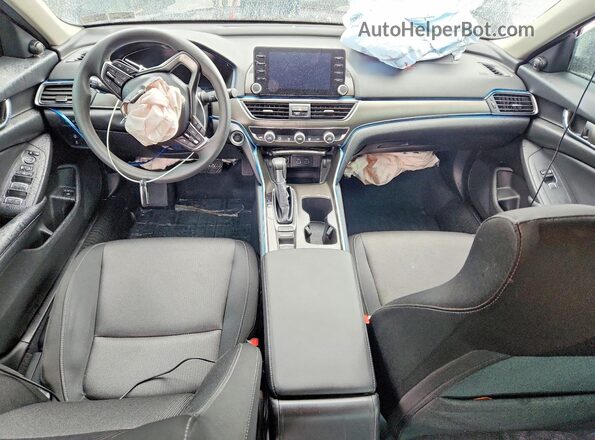 1HGCV1F17NA045346 2022 HONDA ACCORD Black Առջևի վահանակի տեսք