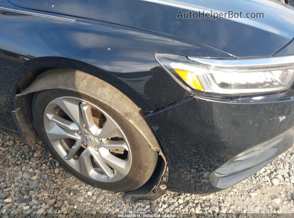1HGCV1F18JA043308 2018 HONDA ACCORD Black Front view