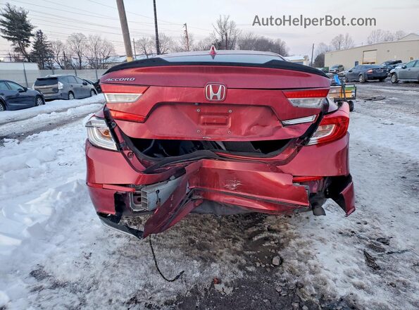 1HGCV1F18KA014232 2019 HONDA ACCORD Burgundy Հետևի տեսք