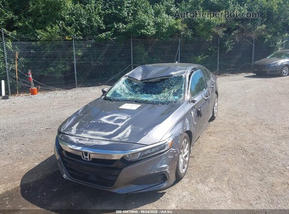 1HGCV1F18KA034352 2019 HONDA ACCORD Gray Front view