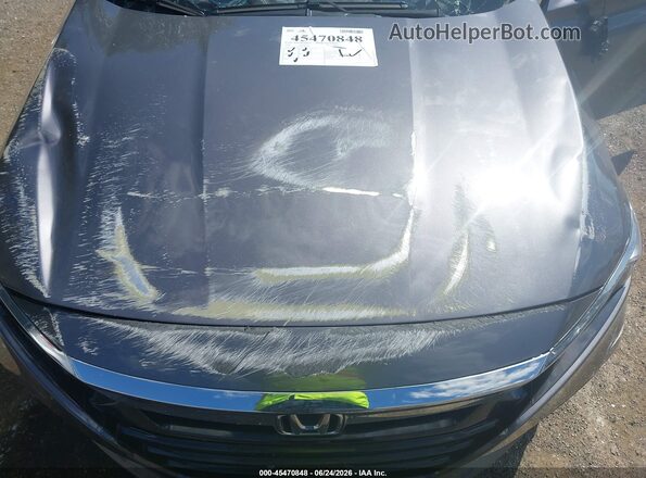 1HGCV1F18KA034352 2019 HONDA ACCORD Gray Rear view